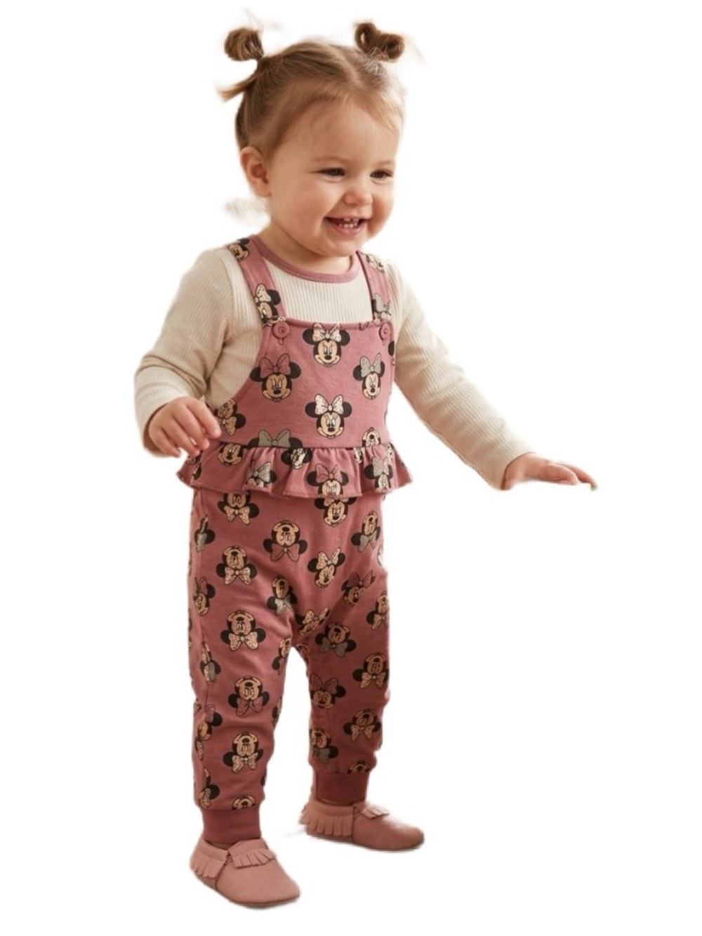 NWOT Disney Baby Minnie Mouse Overalls and Shirt 18 Months